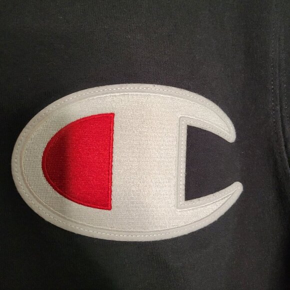 Vintage Champion Embroidered Big Logo Men's Medium Black - Picture 5 of 6